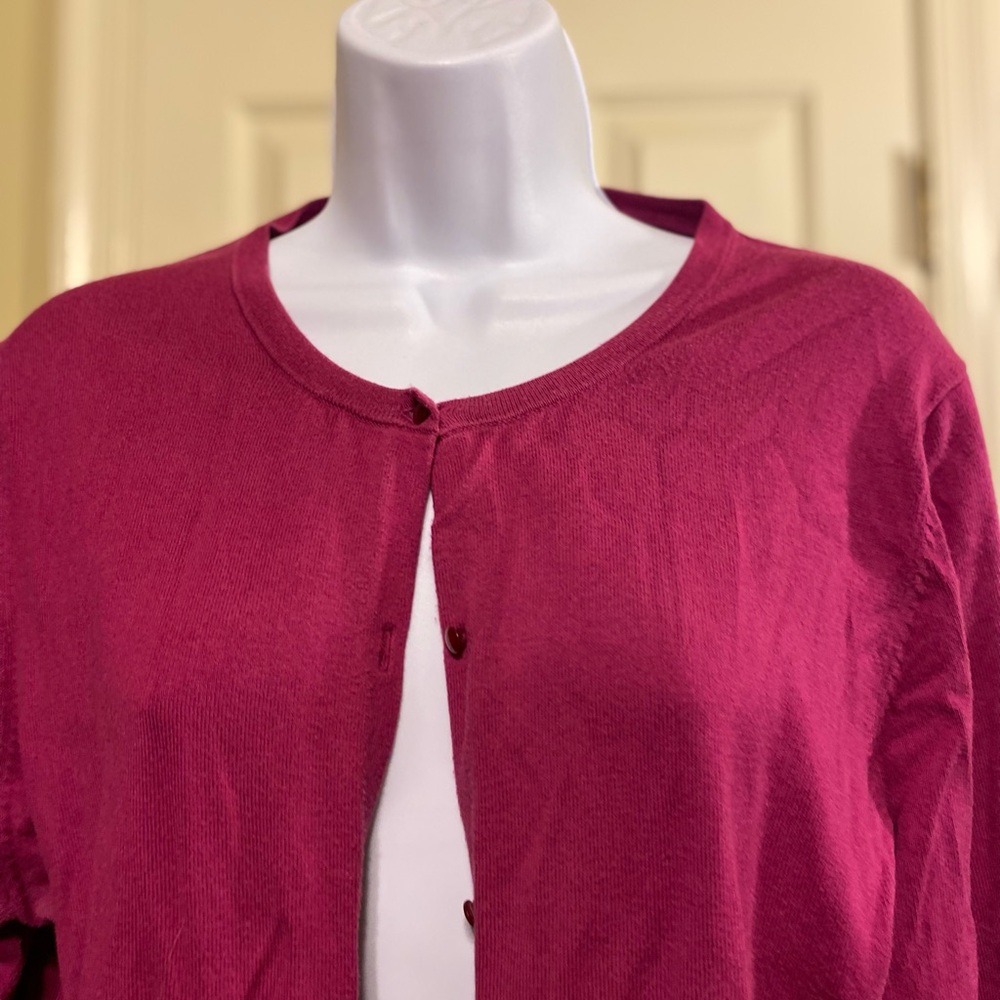 LOFT - Woman’s violet cardigan sweater, Size: XL - Picture 3 of 7